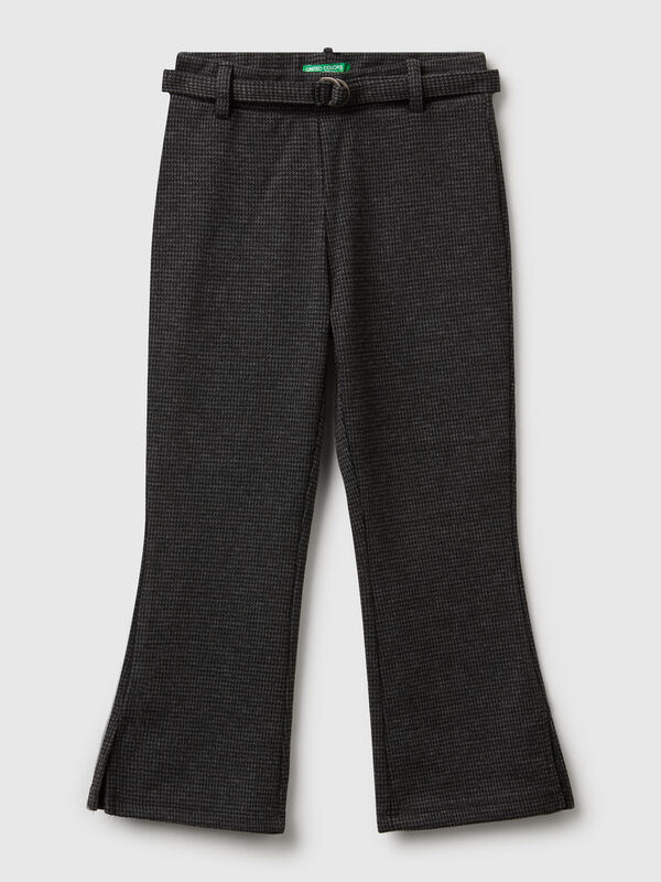 Houndstooth flared trousers Junior Girl