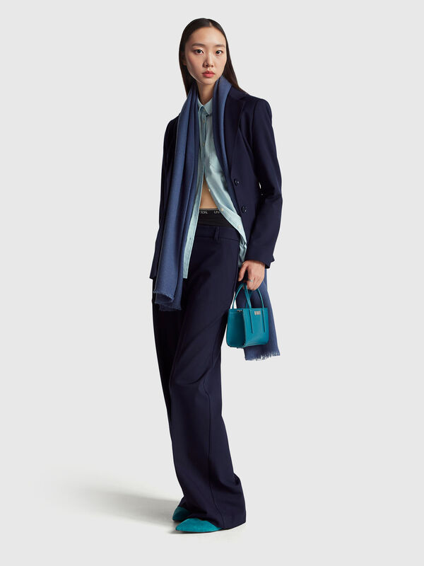 Wide trousers in stretch viscose blend Women