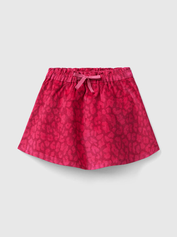 Animal print velvet mini skirt Junior Girl