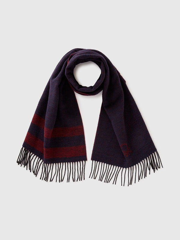 Wool and viscose blend scarf Men