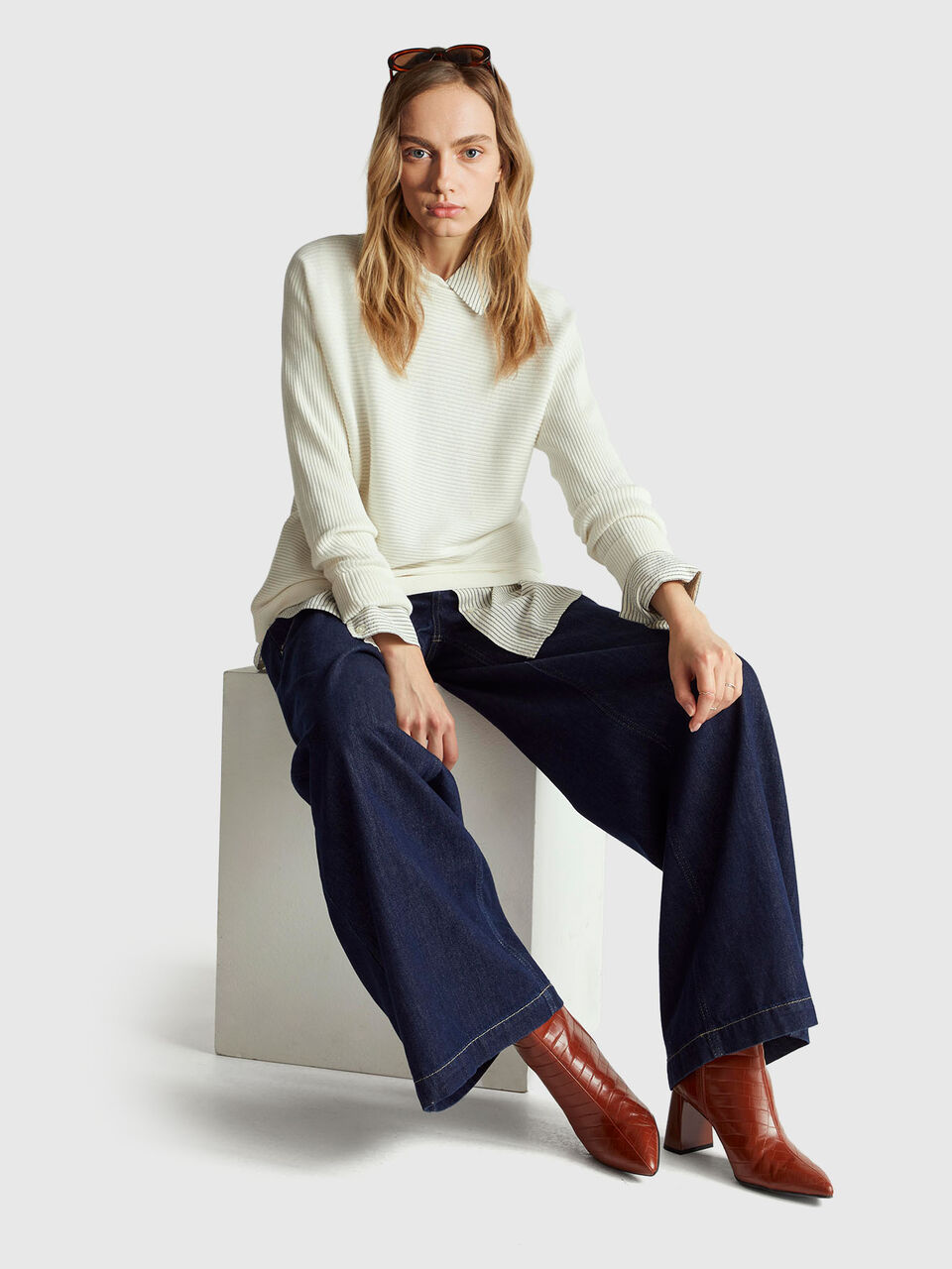 BOAT-NECK SWEAT.L/S Women image number null