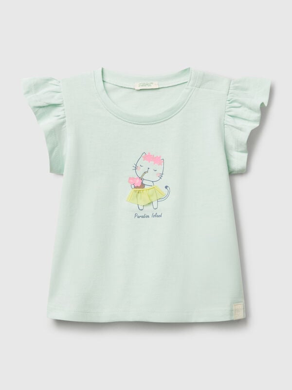 T-shirt with print and applique New Born (0-18 months)