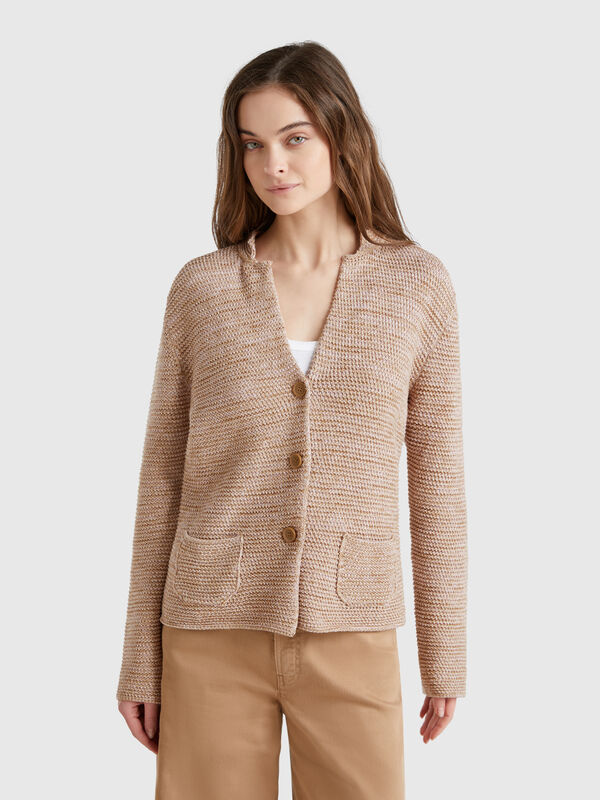 100% cotton knit jacket Women