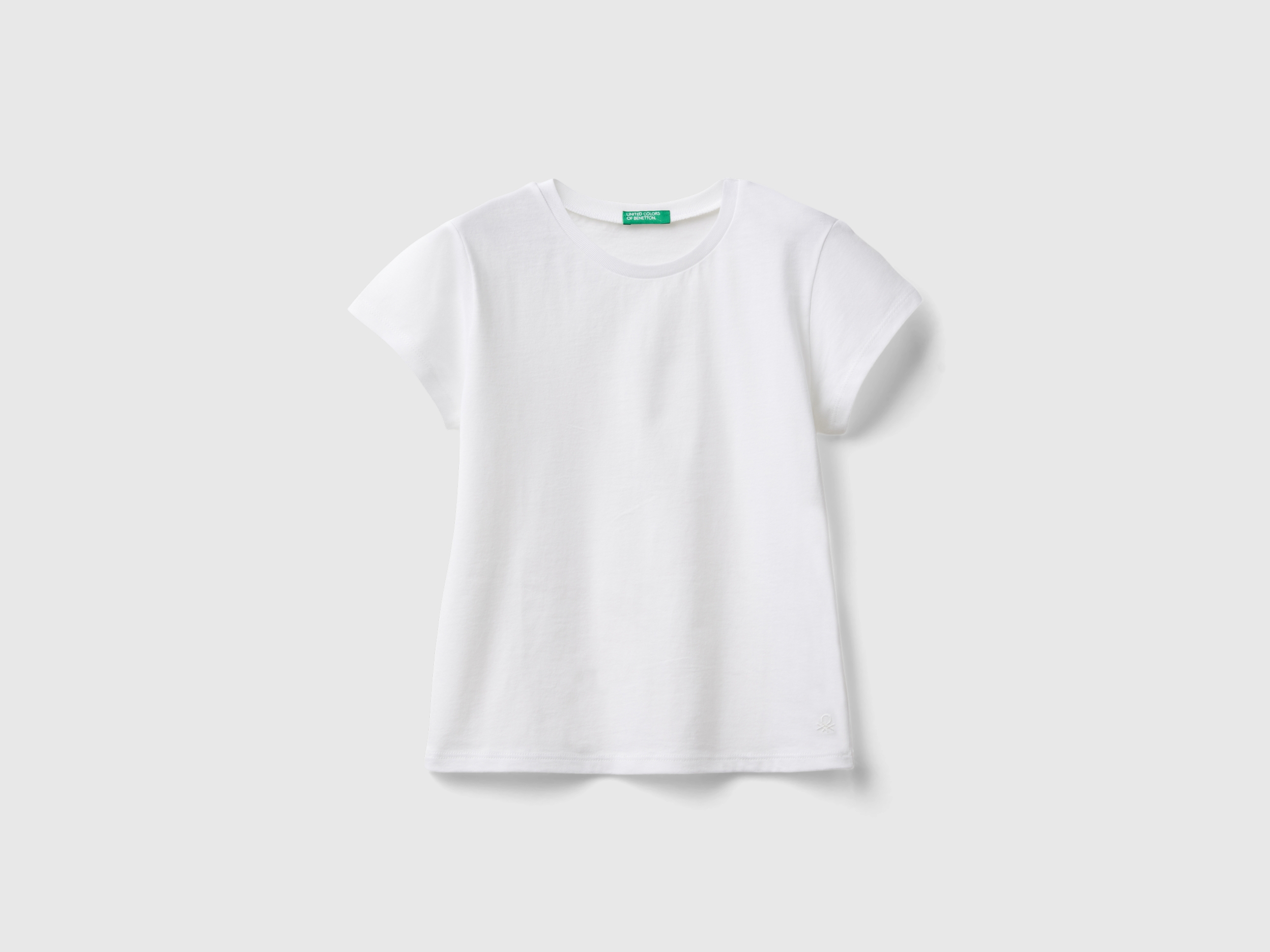 Pure cotton t-shirt - White | Benetton